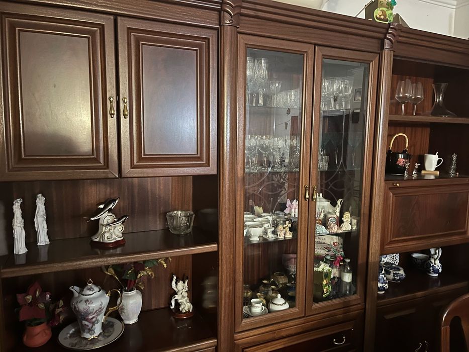 Conjunto moveis sala mesa cadeiras comoda