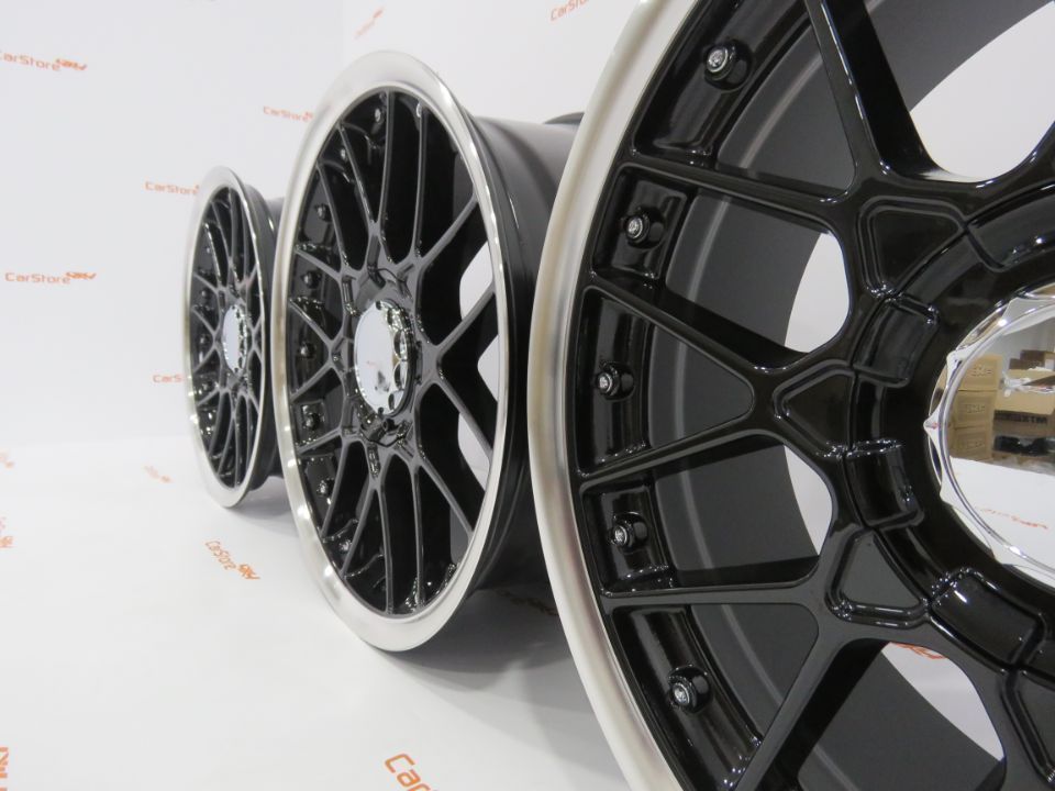 Jantes Look BBS RS2 17 x 7.5 et30 4x100 Pretas e polidas