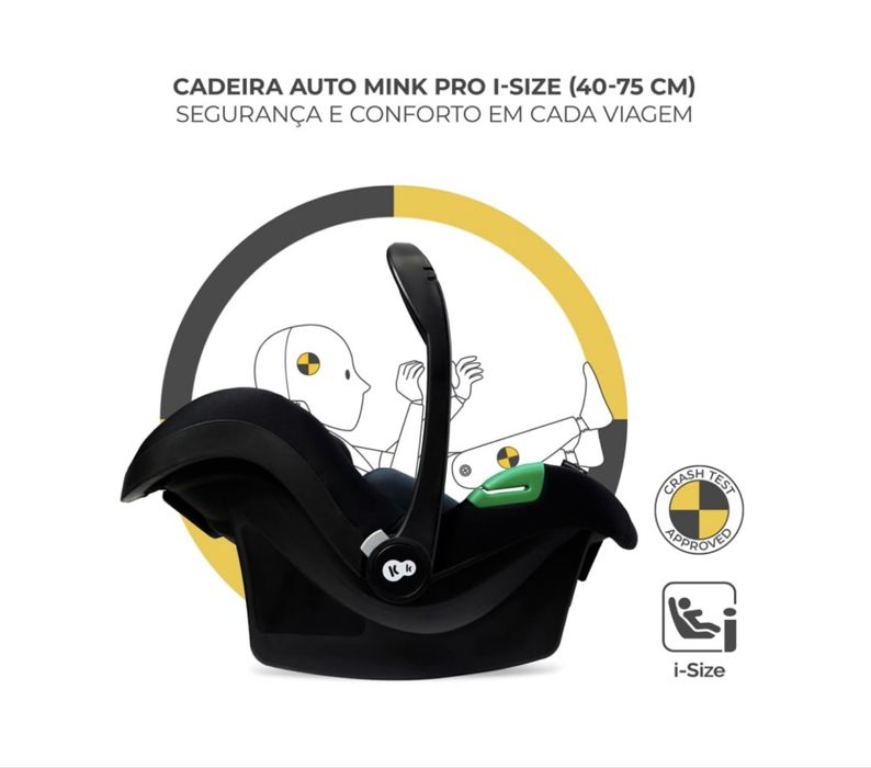 Carrinho de bebé 3 em 1 preto