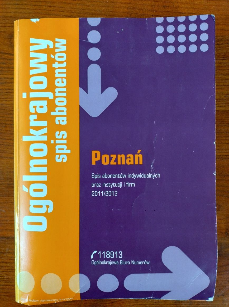Ogólnokrajowy Spis abonentów 2011/2012- Poznań