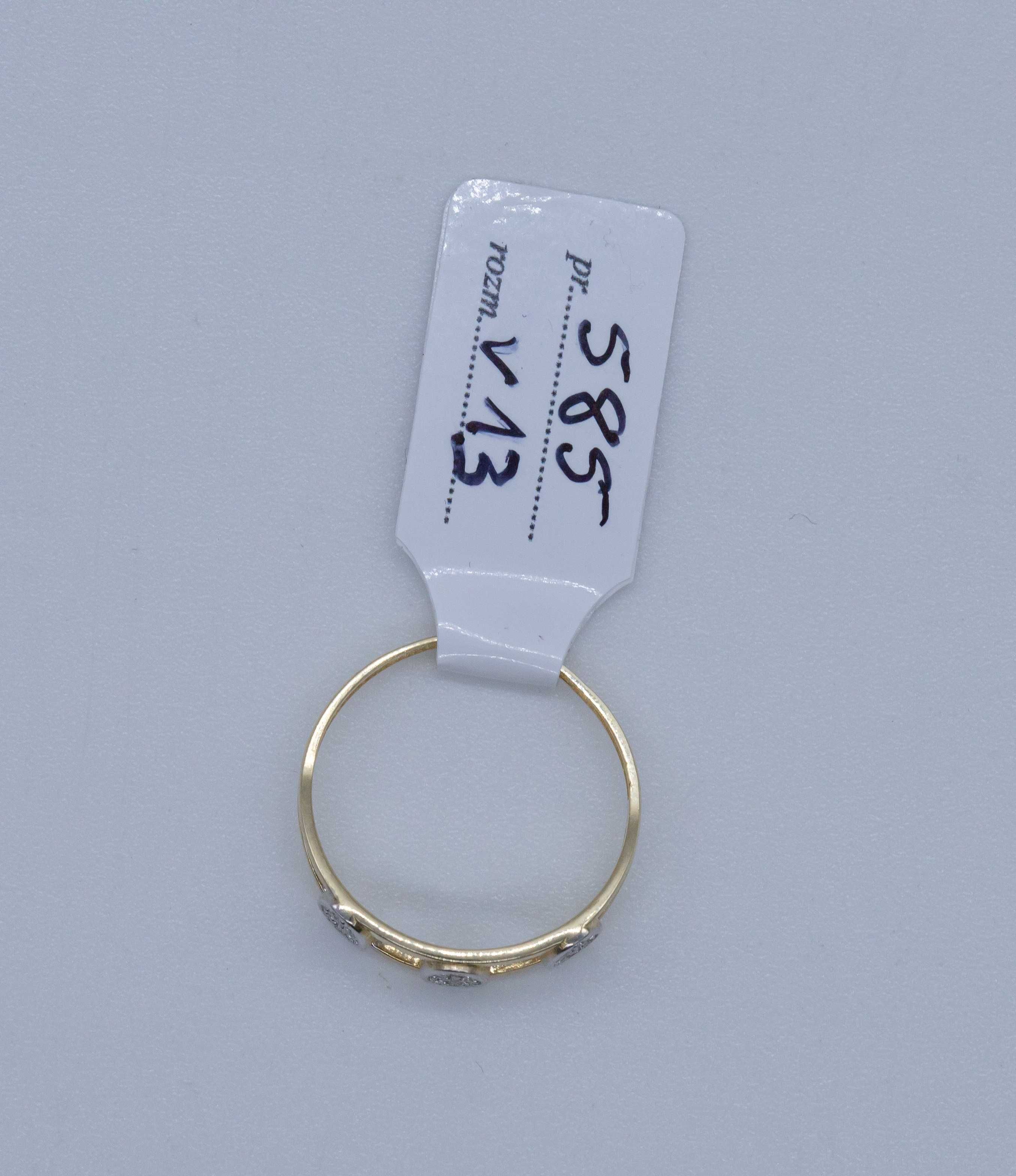Złoty pierścionek 585 1,21 gram rozmiar 13 NOWY Okazja
