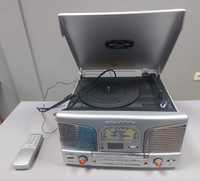 Gramofon Classic Minowa z radiem i odtwarzaczem CD, mp3, USB