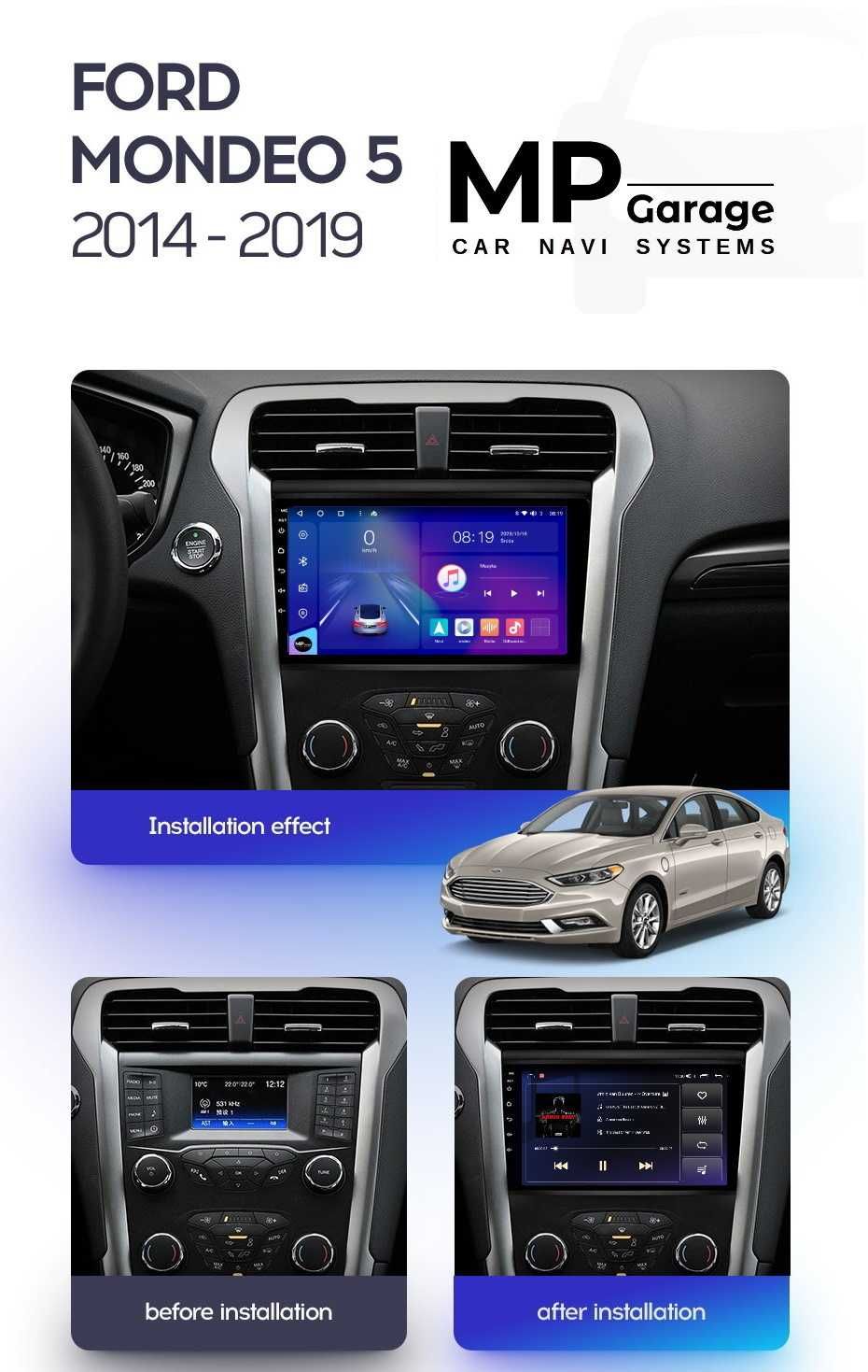 Ford Mondeo MK 5 Nawigacja Android 11  CarPlay Montaż Qled 4G