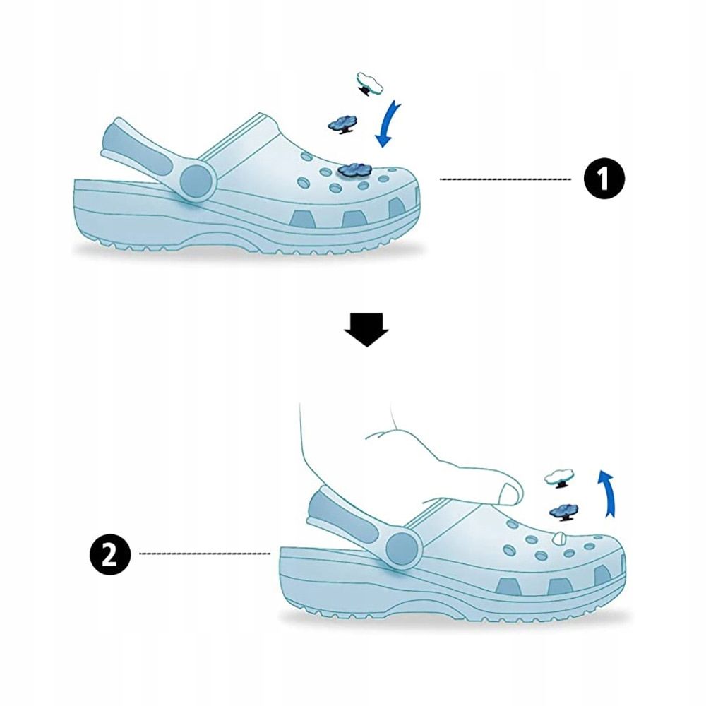 18 szt. charms do crocs czaszka śmierć horror creepy przypinki