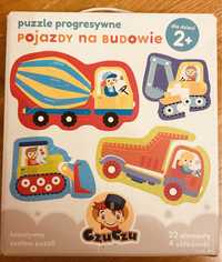 Puzzle niemowlęce CzuCzu Pojazdy na budowie