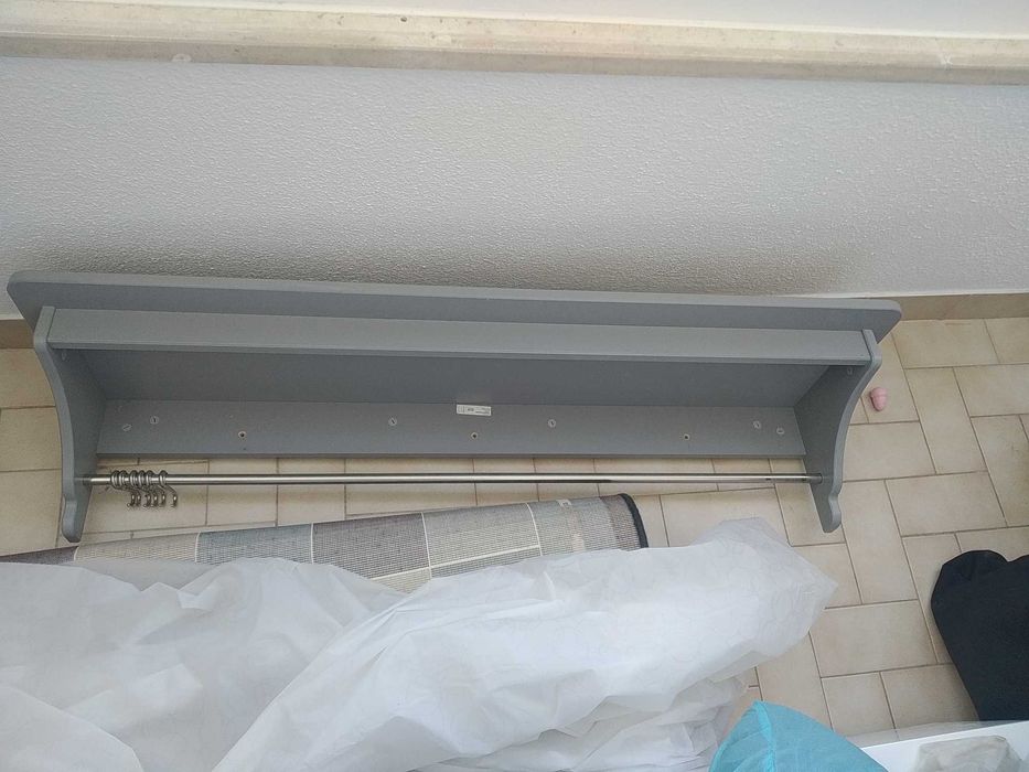 Estante Parede Tornviken Cinza 120 cm