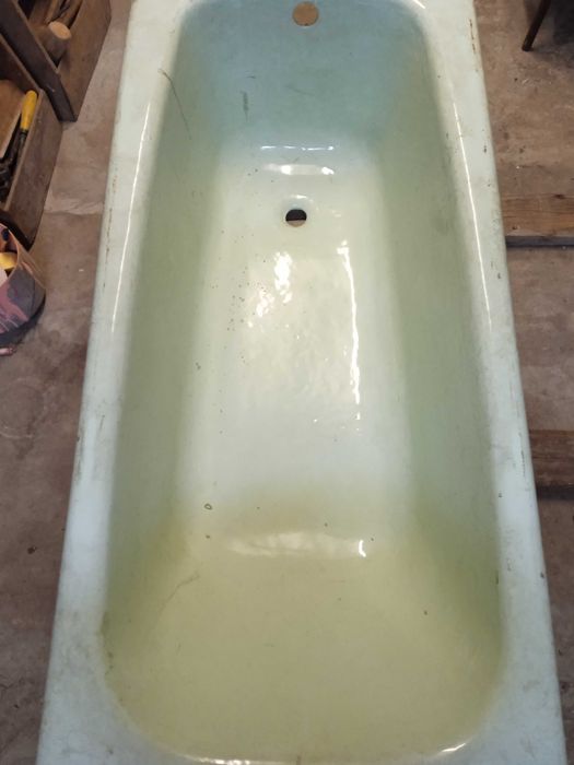 змивний бачок компакт, новий, комплект, ванна чавунна,  колір - зелена