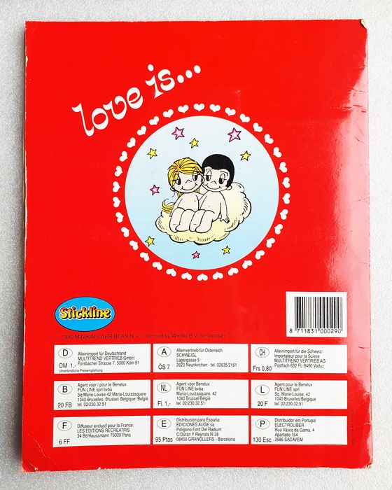 Antiga Caderneta Completa "Amor é... / Love is..." ~ 1990 ~ 128 Cromos