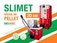 Kocioł SLIMET na pellet 20 kW ECODESIGN 5 klasa wpisany na listę ZUM