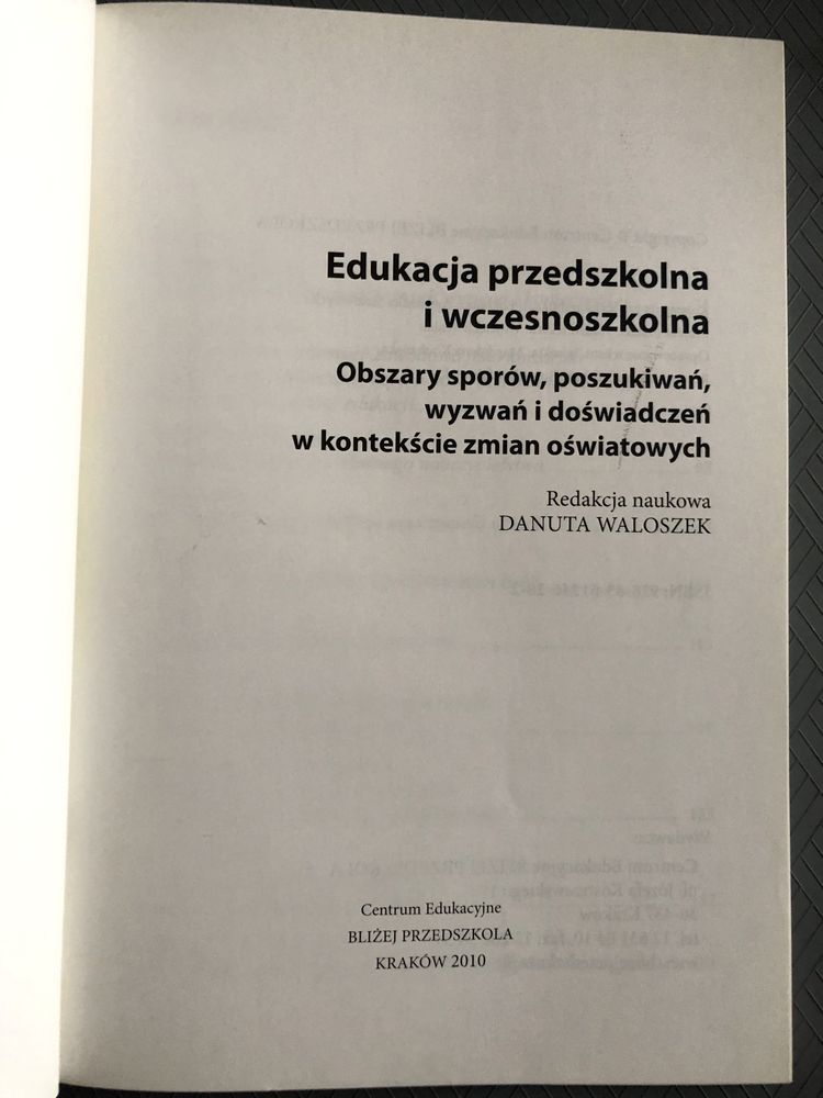 Edukacja przedszkolna i wczesnoszkolna