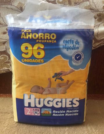 Дитячі підгузки Huggies 2 (96 штук) від 3 до 6 кг.