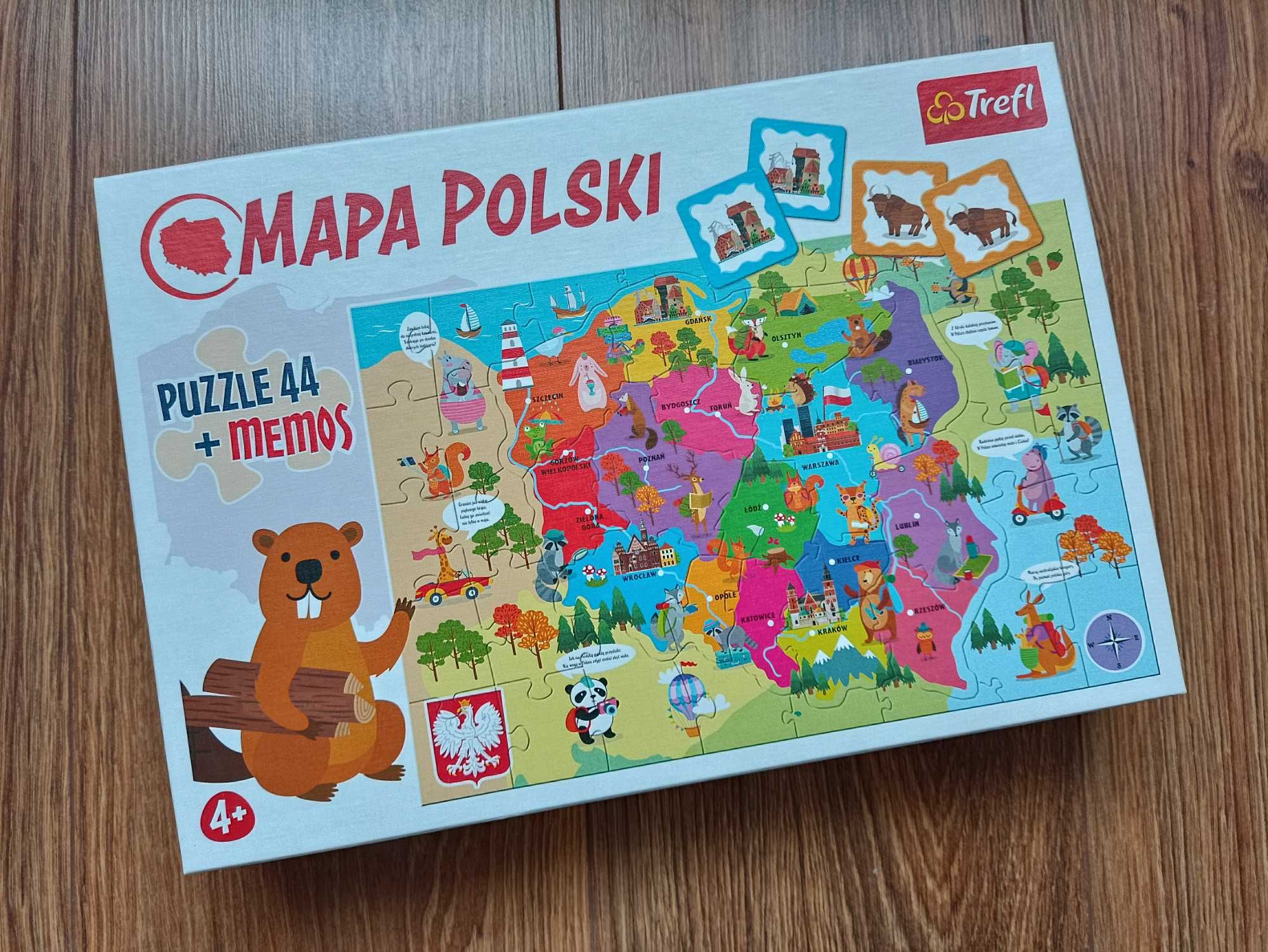 Puzzle mapa Polski i gra memo 2w1