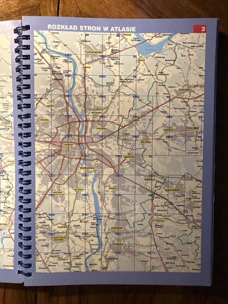 Warszawa i okolice. Skala 1:18500 Atlas