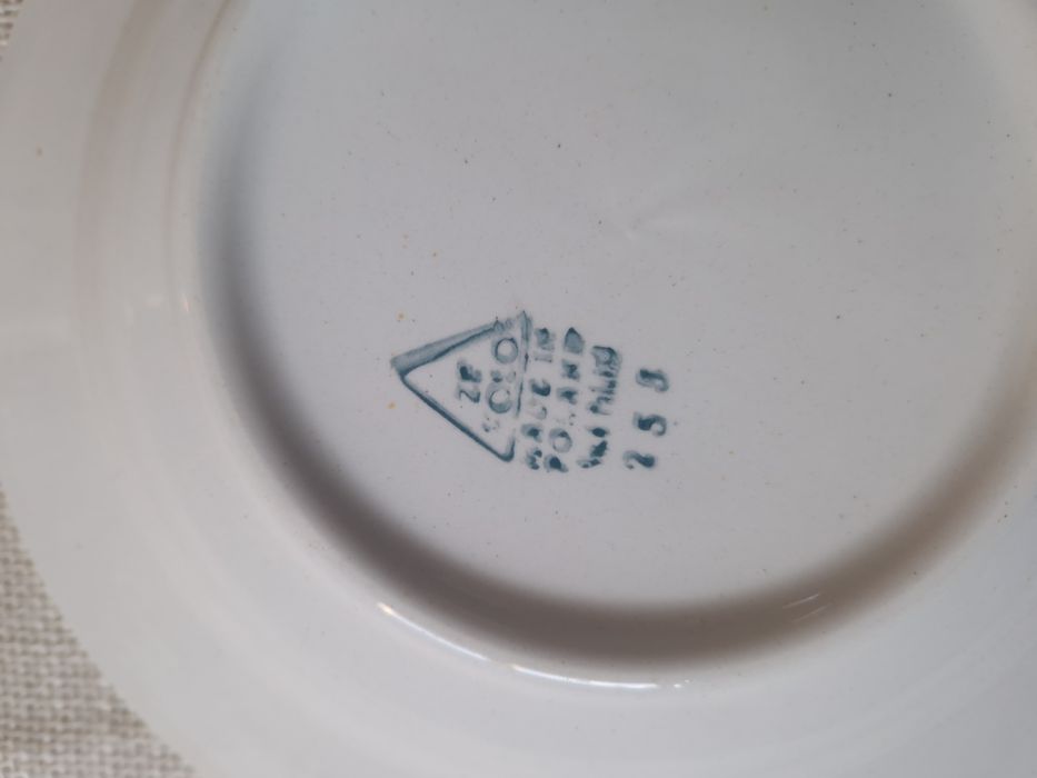 Misa niebieska fajans Włocławek porcelana PRL