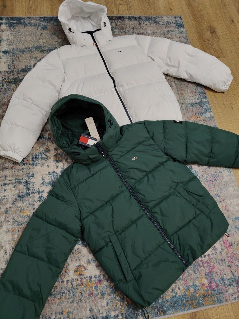 Nowa męska kurtka zimowa Tommy Hilfiger zielona M 2024 okazja Łódź