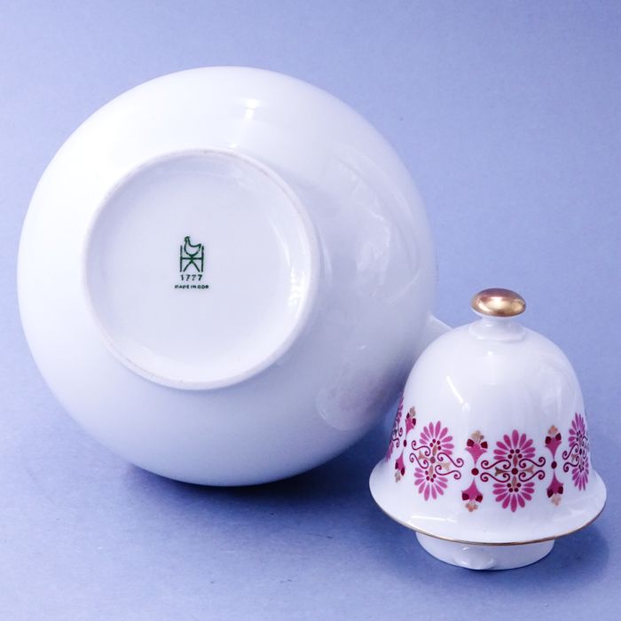 lata 60/70-te piękny dzbanek porcelanowy do kawy herbaty