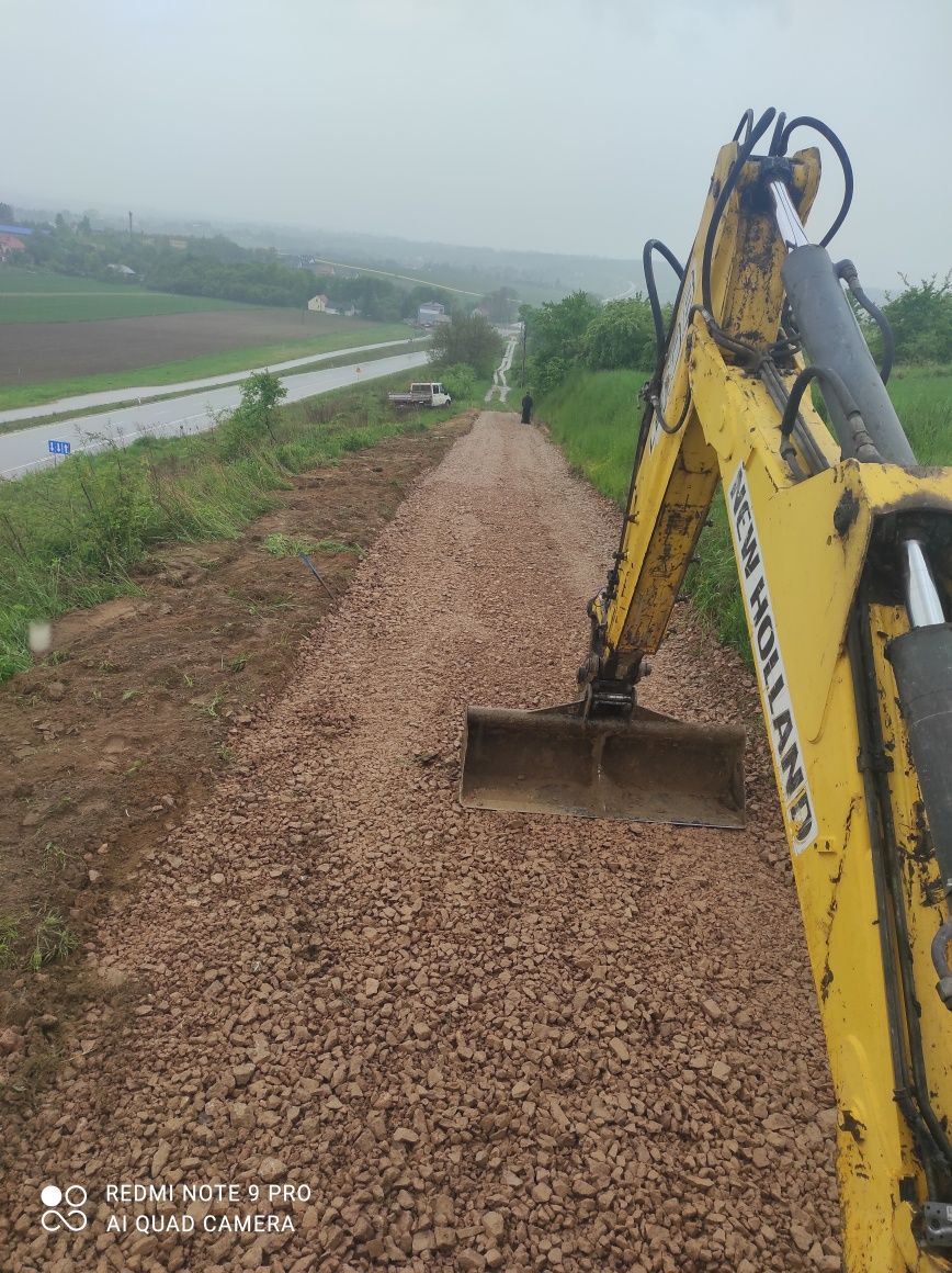 Usługi transport odśnieżanie koparka kruszywa kamień ziemia