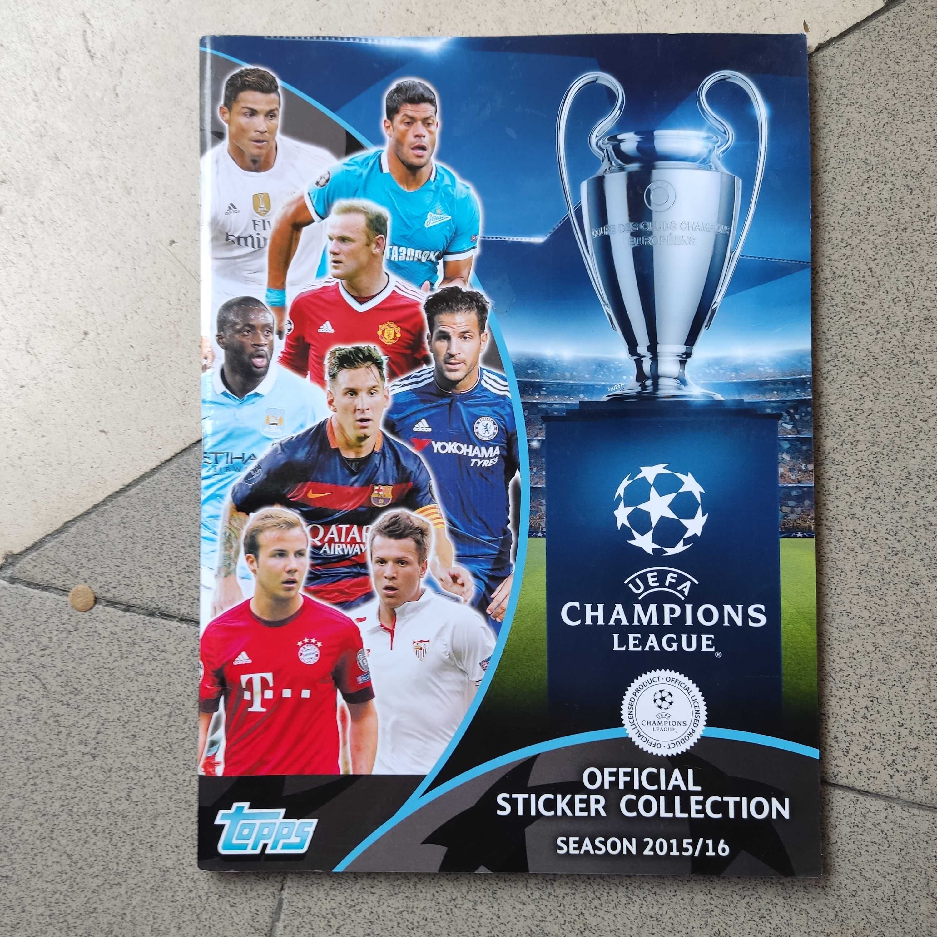 Caderneta UEFA Champions League 2015-16 Nova com 6 cromos por colar
