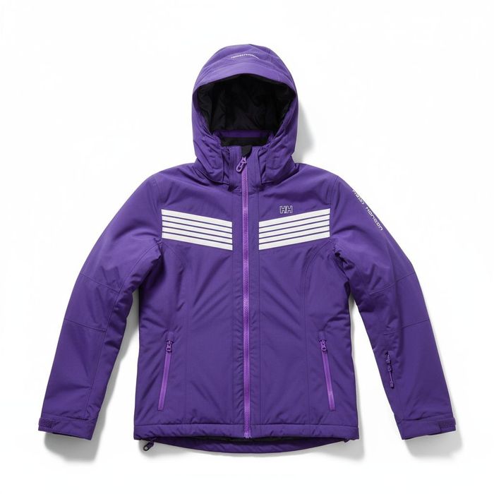 Damska Kurtka Narciarska Helly Hansen Fioletowa M Wodoodporna Z Pasem