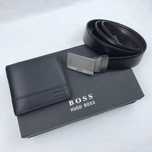 Мужской набор hugo boss ремень и кошелек ремінь та гаманець