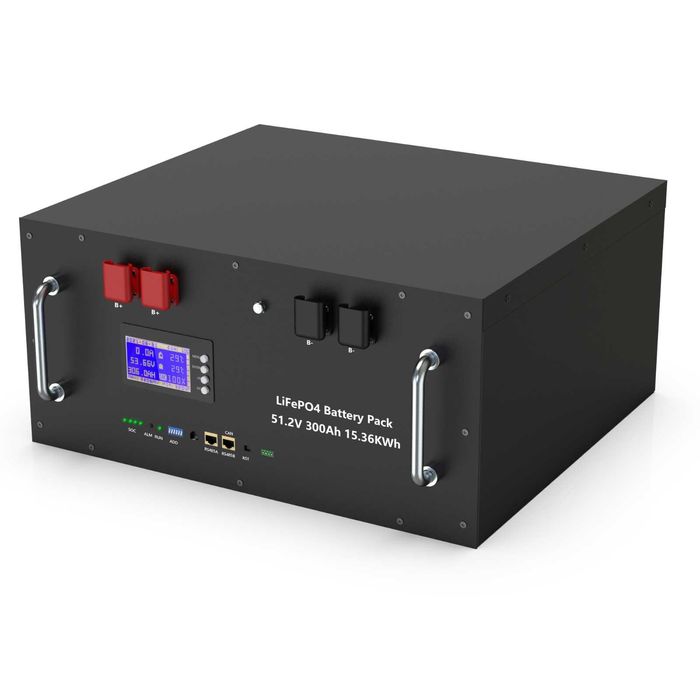 Magazyn energii BLACK akumulator LiFePO4 z BMS 51.2V 300Ah 15360 Wh