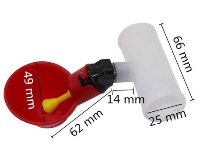 Bebedouros automáticos para galinhas e outras aves p/ tubo 20 ou 25 mm