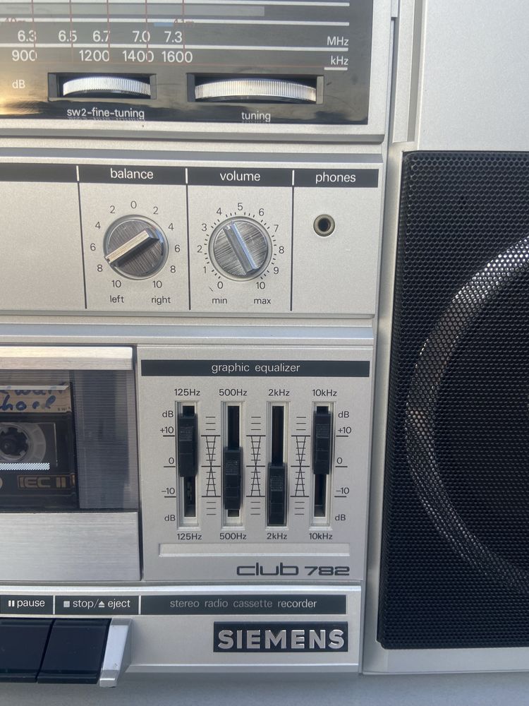 Бумбокс Геттобластер Siemens Club 782 Solo Function Radio 1988
