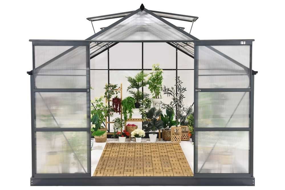 Szklarnia z aluminium i poliwęglanu "Azalia" Covertech wym. 3,1x4,3 m