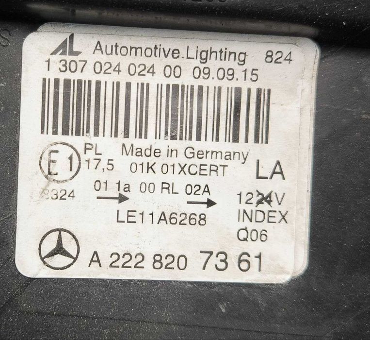 Фара права ліва  Мерседес s222 Mercedes-Benz S-Class W222