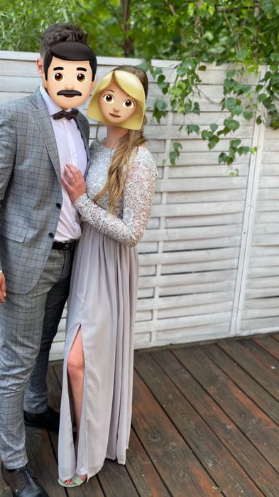 Elegancka długa sukienka na wesele