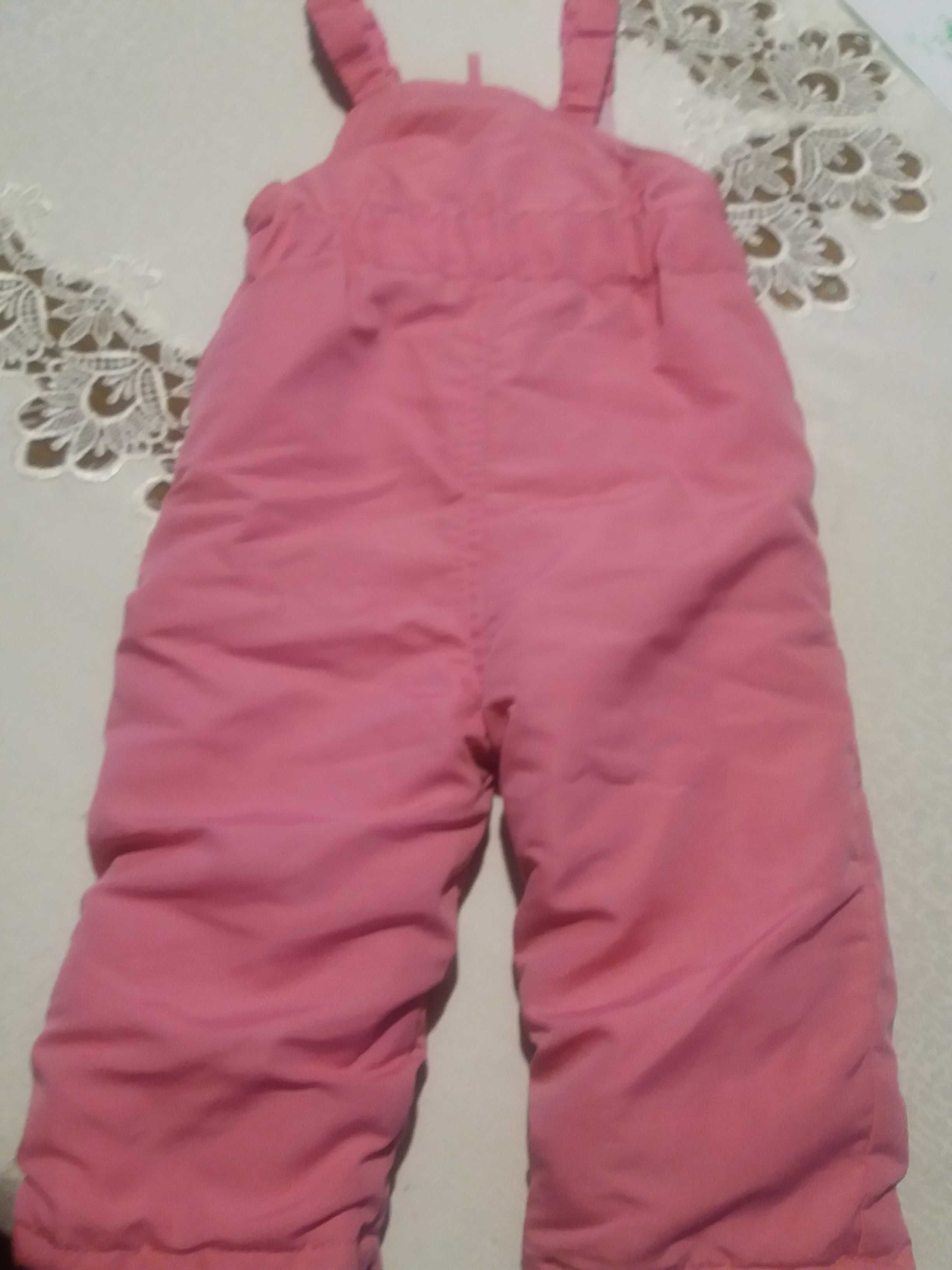 Spodnie zimowe/kombinezon dla dziewczynki r.74