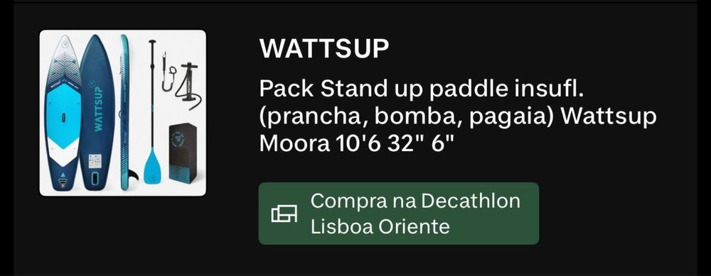 Prancha de stand up paddle Wattsup 10.6