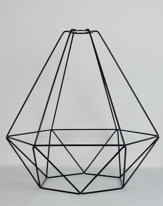 Klosz druciany metal do lamp E27 loft diament duży śr. 35 cm (1 szt.)