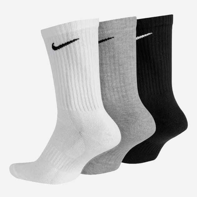 Носки Nike  Cotton  Cushion Crew SX 7664  Dry-FIT x 3  всесезон