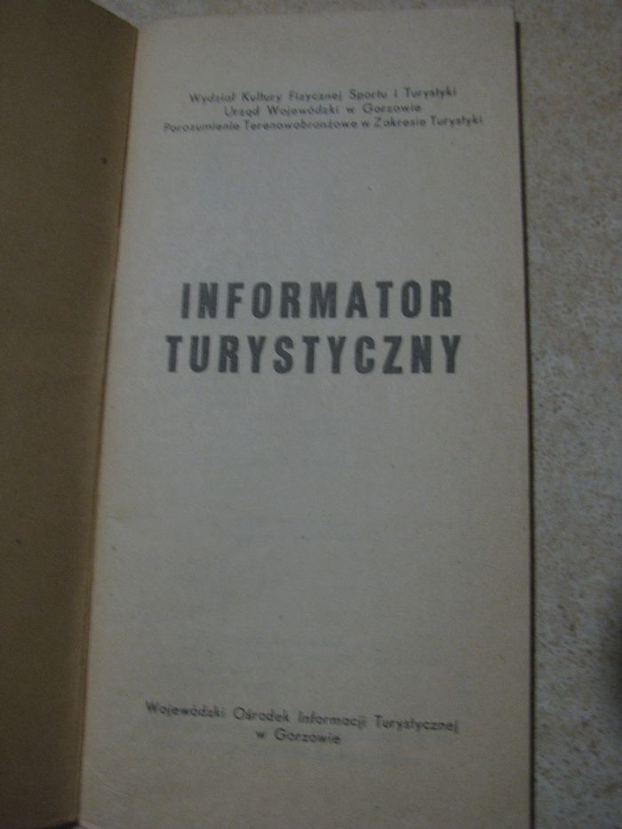 informator turystyczny województwa Gorzowskiego z okresu prl-u