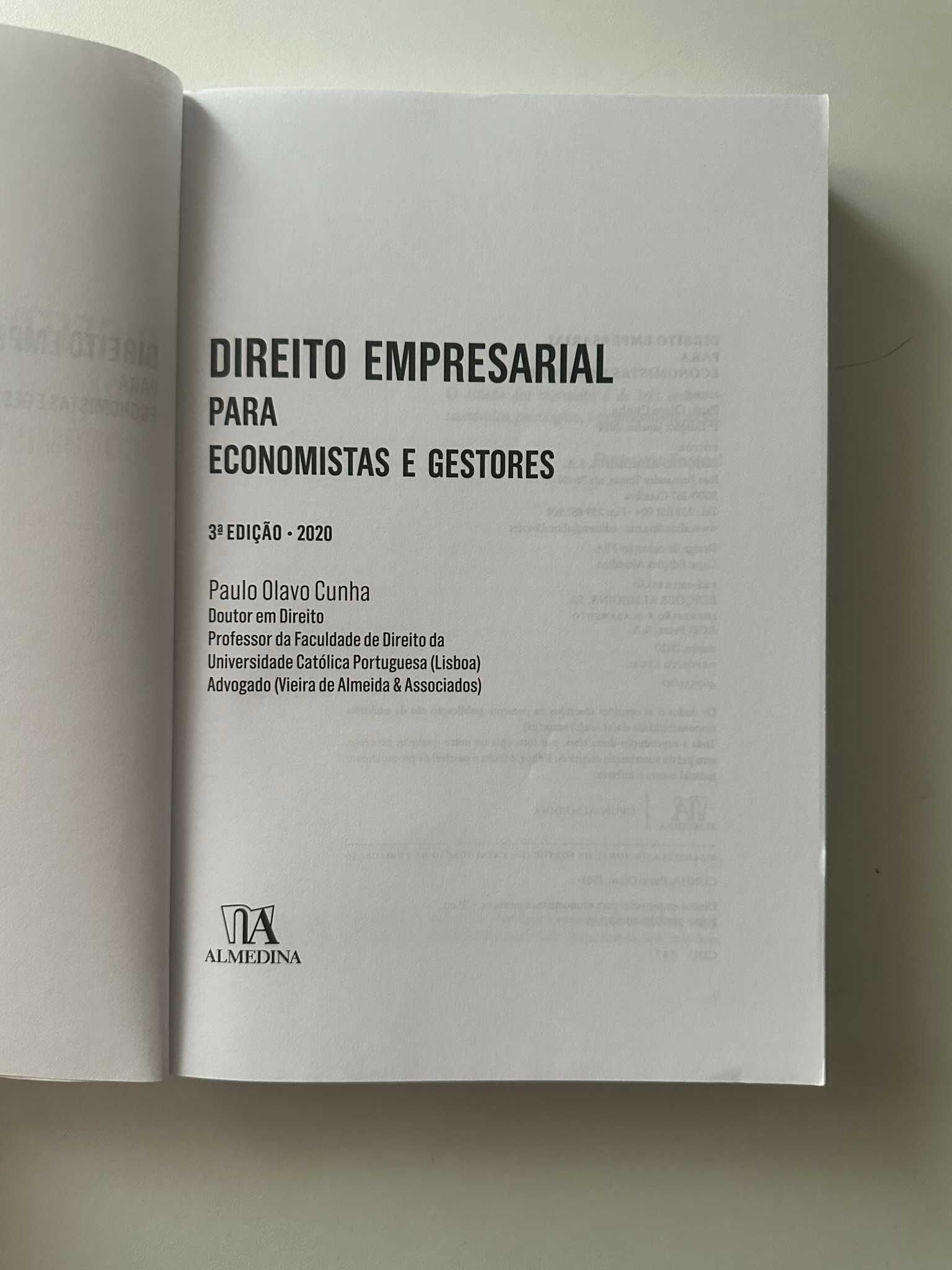 Direito Empresarial para Economistas e Gestores