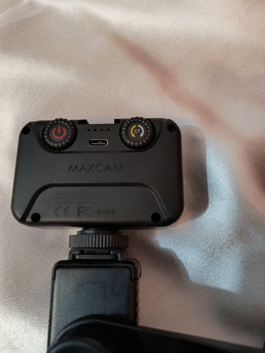 MAXCAM Dwukolorowa Lampa Wideo Statyw Klips Do Telefonu LED