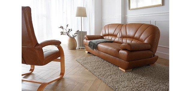 Sofa kanapa tapczan wersalka funkcja spania prawdziwa naturalna skóra
