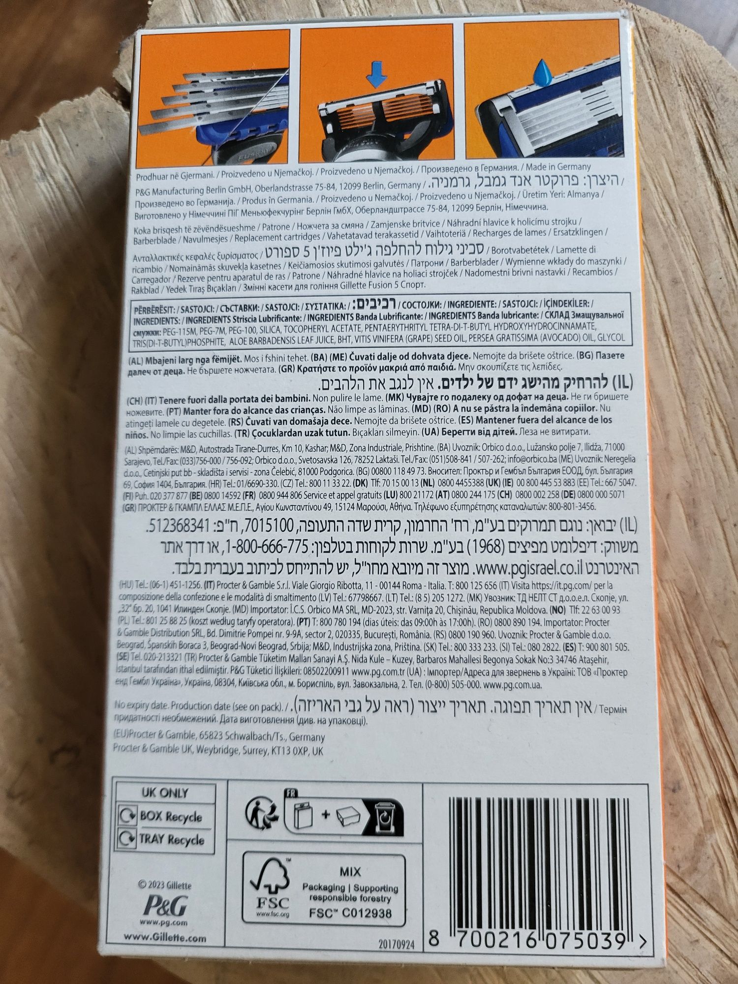 Wkłady Gillette Fusion 5 Sport 4 szt.