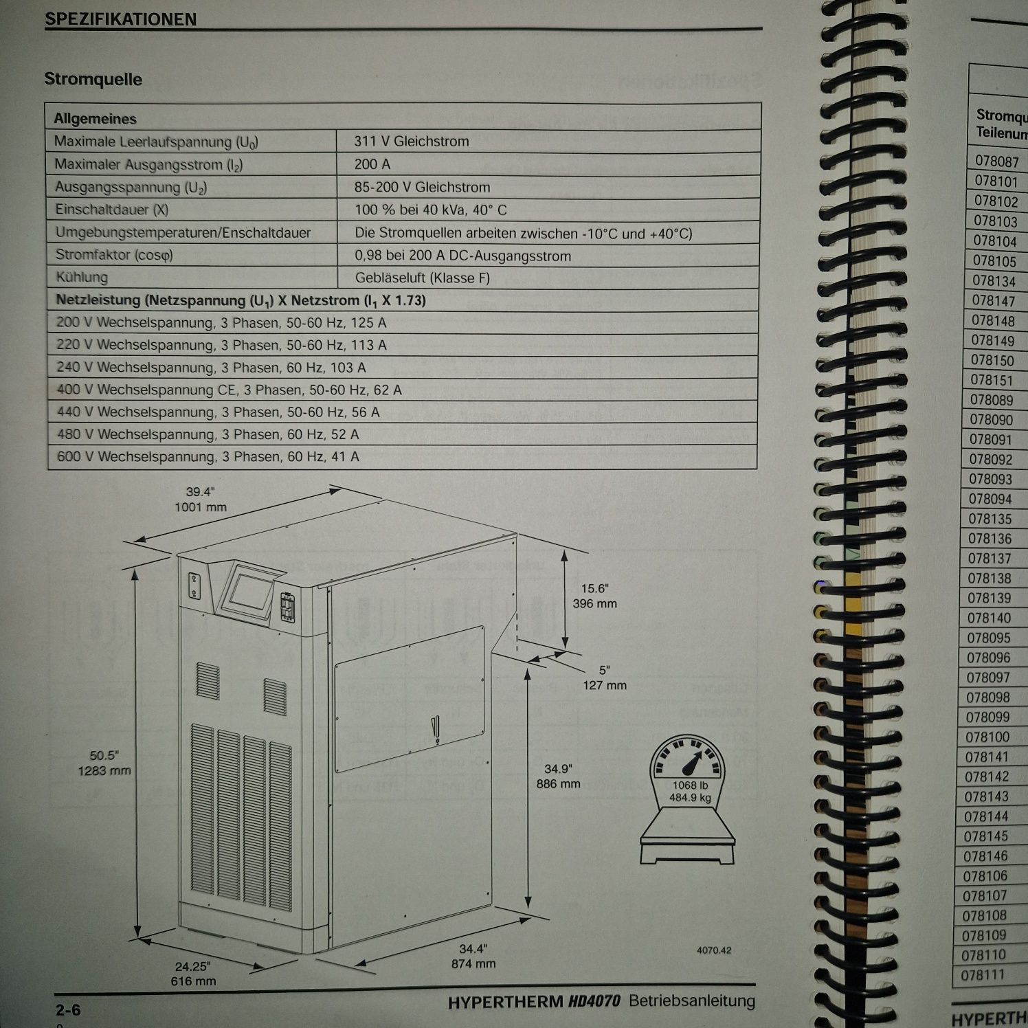 Przecinarka plazmowa 200A Hypertherm HD 4070.