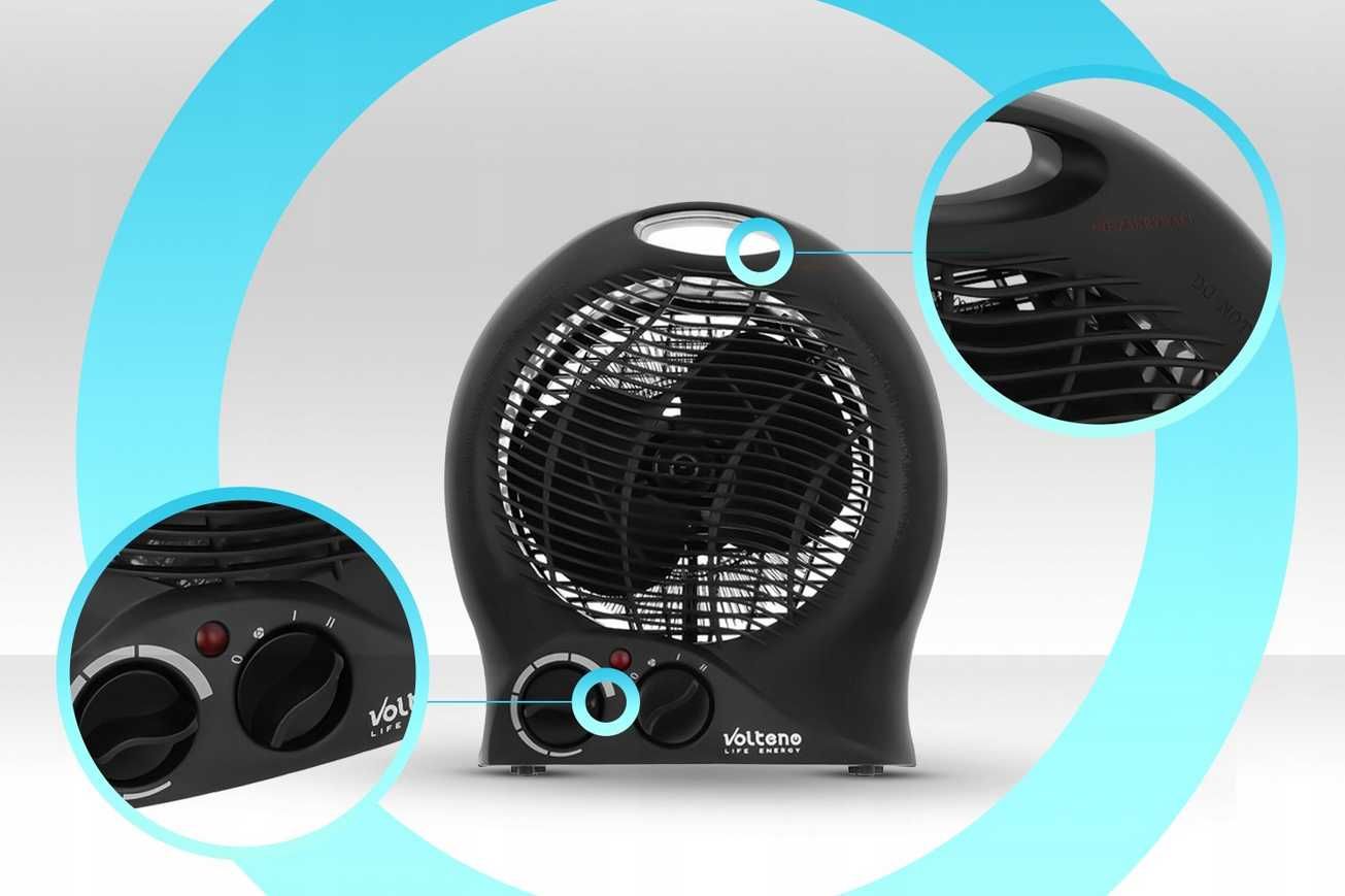 Farelka z Termostatem 2000W | Kompaktowa i Funkcjonalna