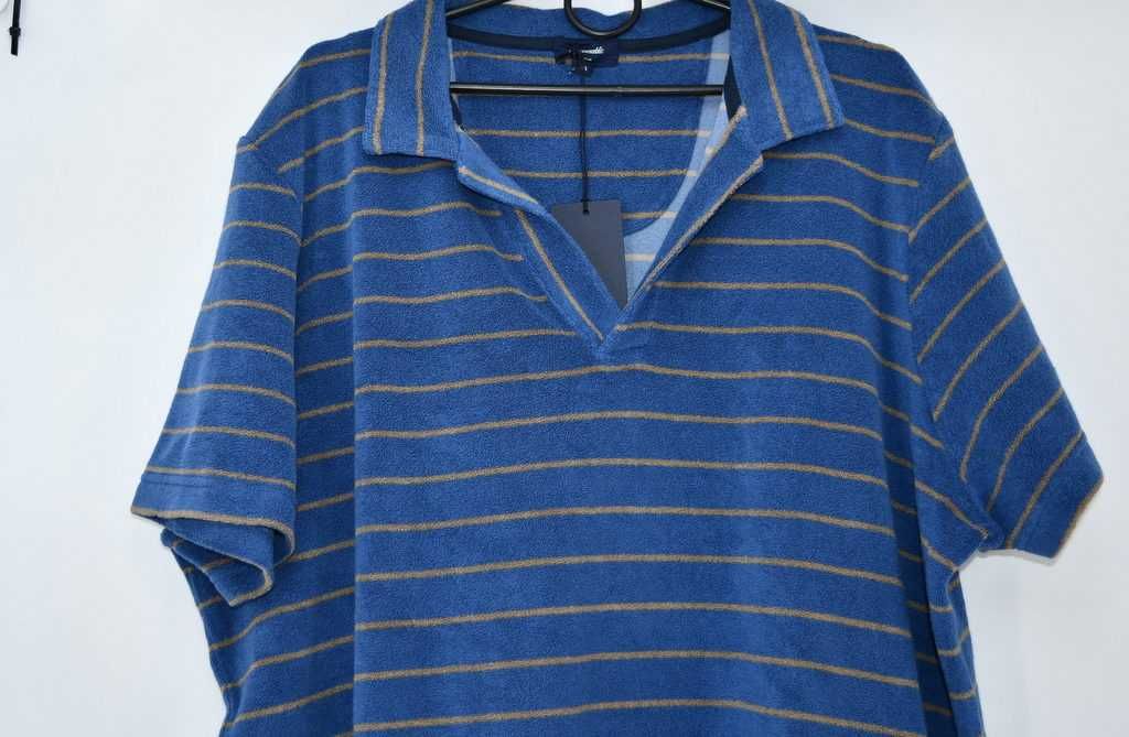 Grubsza koszulka polo z frotki Façonnable 3XL