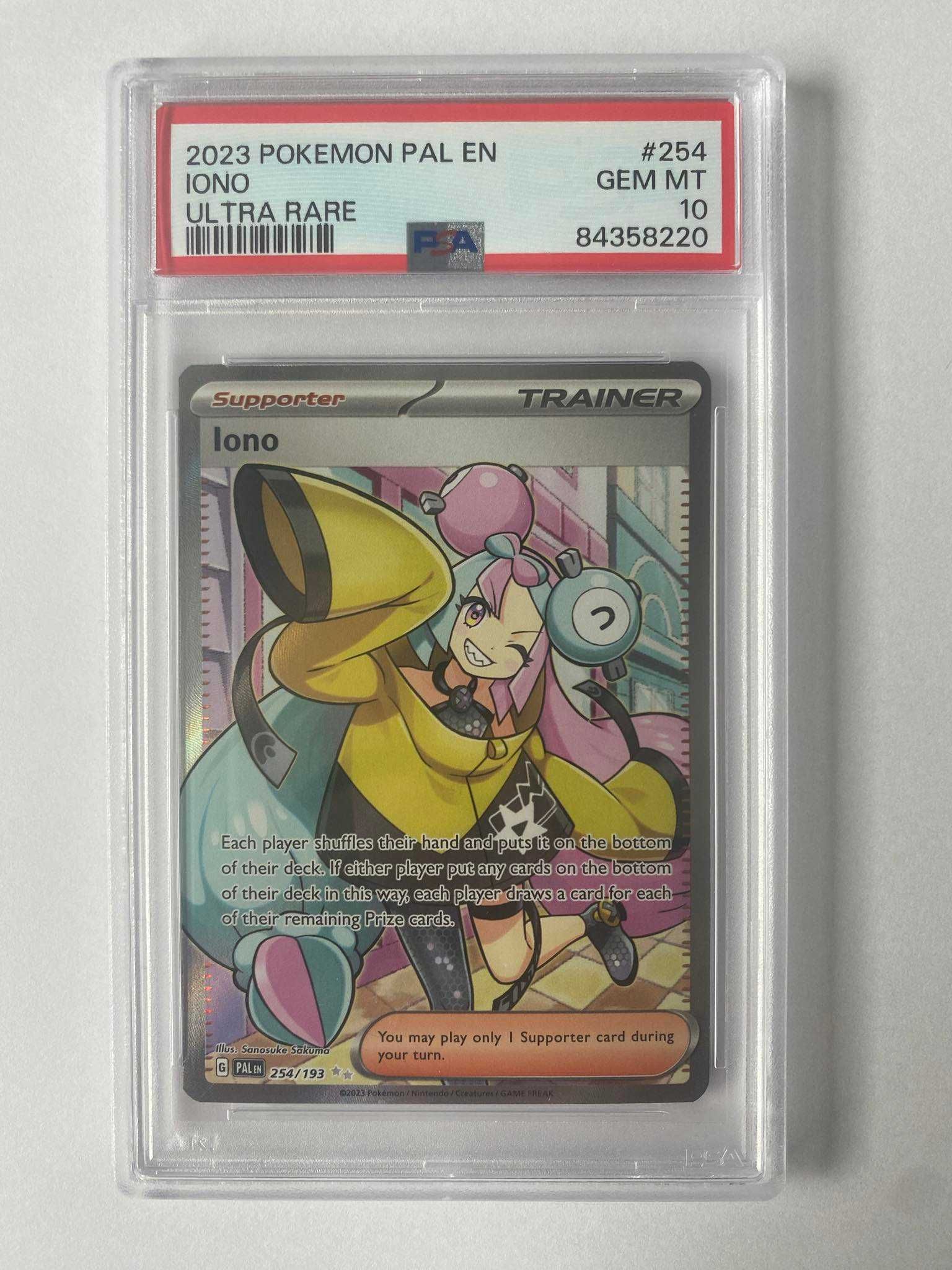 PSA 10 / Karta Pokemon: Iono (PAL 254)