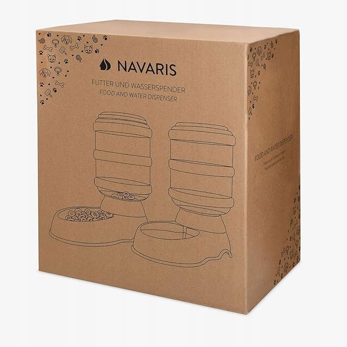Navaris Automatyczny dozownik karmy dla zwierząt domowych i wody