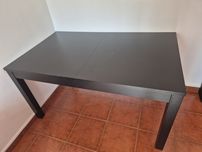 Mesa preta IKEA extensível