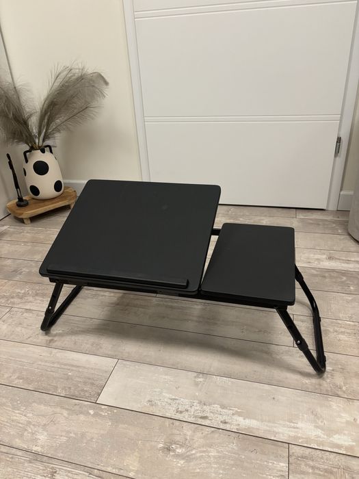 Stolik podstawka pod laptopa regulowany czarny rozkładany