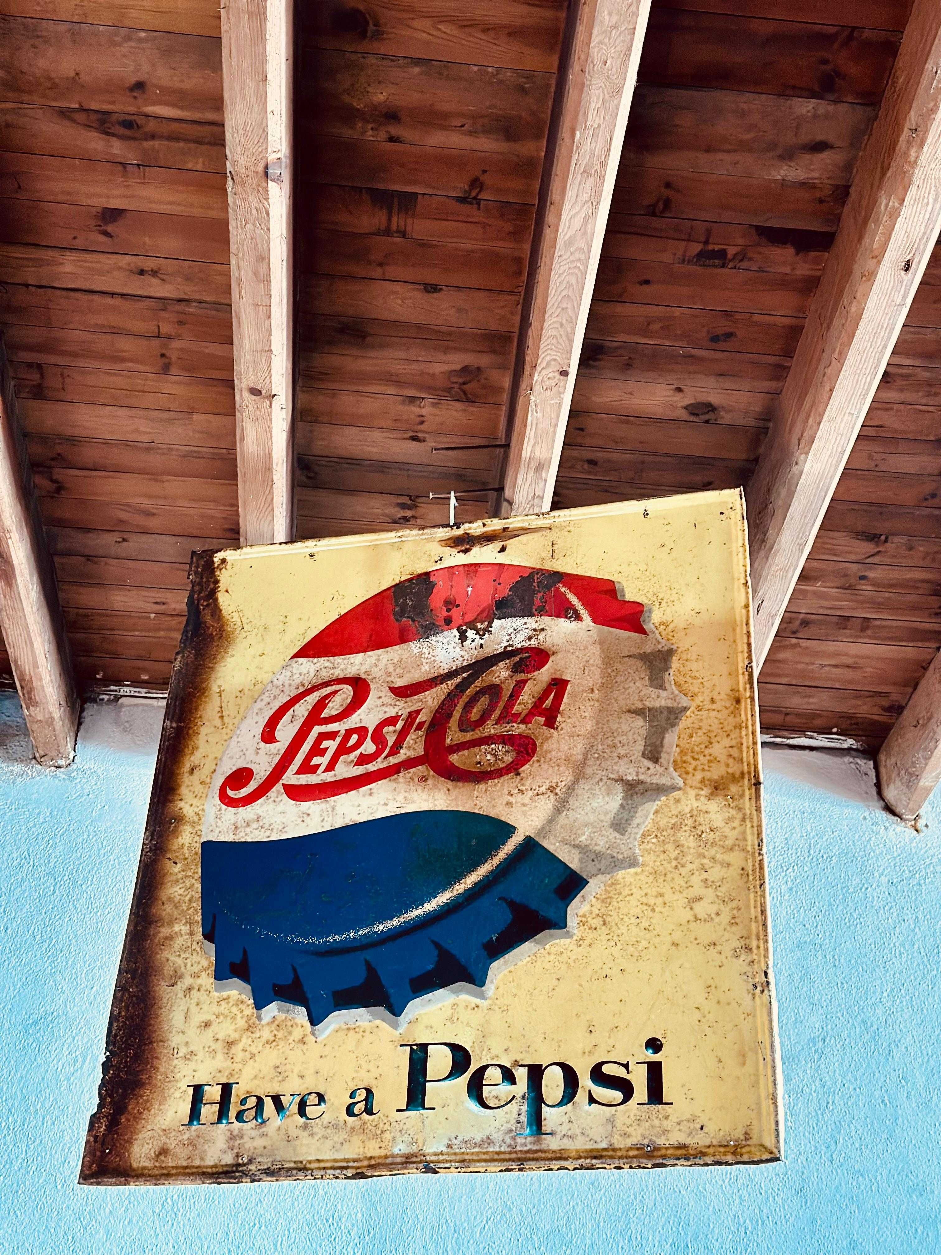 Placa Publicitária Vintage Pepsi-Cola