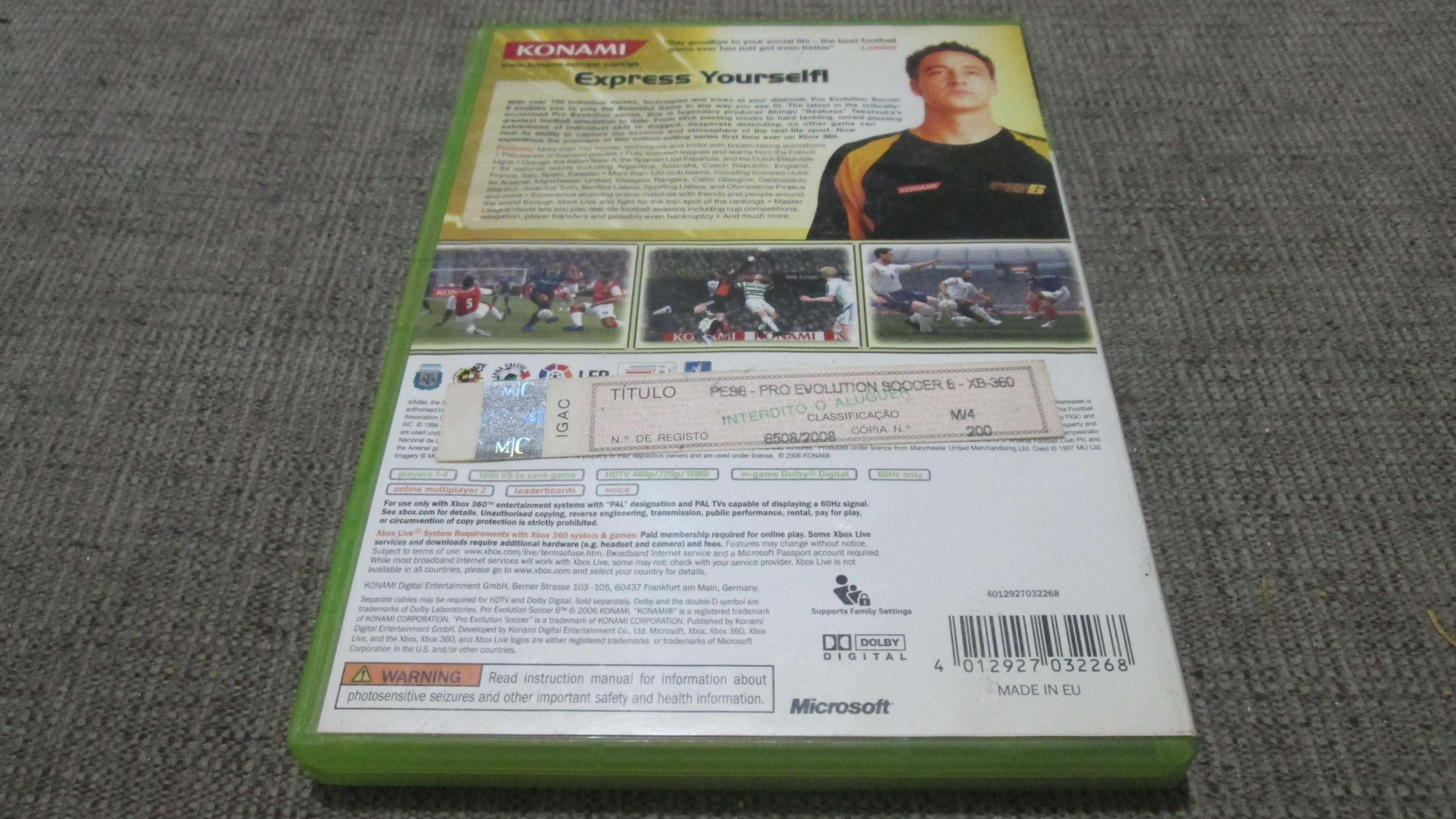 Pro Evolution Soccer 6 Classics Xbox 360 PES6