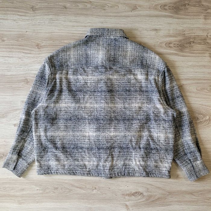 ZARA розмір L чоловіча Relaxed fit куртка сорочка біла сіра оверсайз