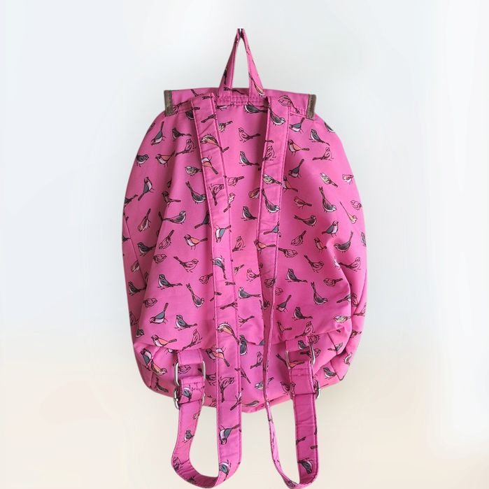 Plecak różowy w ptaszki